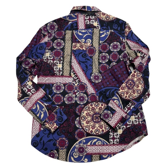 {Robert Graham} “Classic Fit” Long Sleeve Button Down Paisley Blouse Shirt Top - Picture 2 of 4